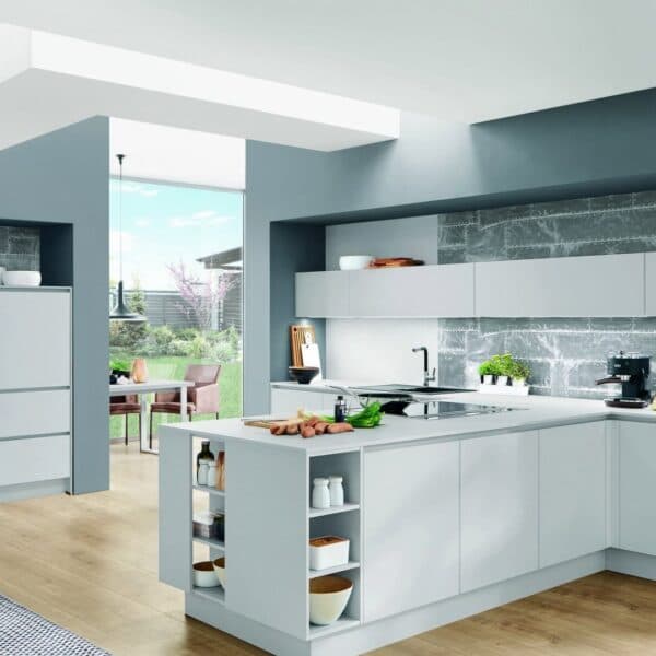 Newly built kitchen cleaned after construction