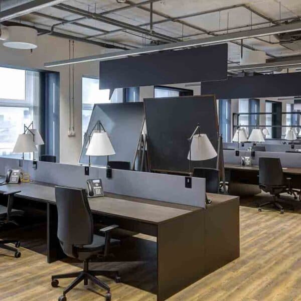 Commercial workspace cleaned by the Multi Services team